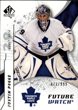 2008-09 SP Authentic #235 Justin Pogge Front