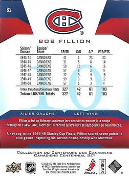 2008-09 Upper Deck Montreal Canadiens Centennial #82 Bob Fillion Back
