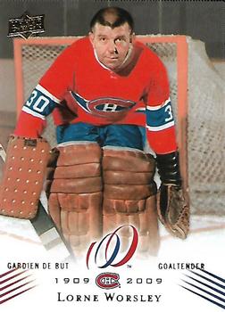 2008-09 Upper Deck Montreal Canadiens Centennial #91 Lorne Worsley Front