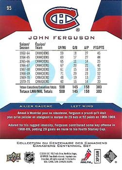 2008-09 Upper Deck Montreal Canadiens Centennial #95 John Ferguson Back