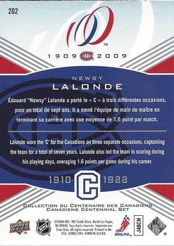 2008-09 Upper Deck Montreal Canadiens Centennial #202 Newsy Lalonde Back
