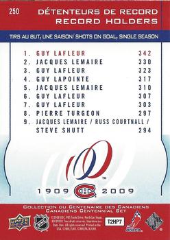 2008-09 Upper Deck Montreal Canadiens Centennial #250 Guy Lafleur Back