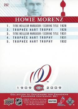 2008-09 Upper Deck Montreal Canadiens Centennial #252 Howie Morenz Back