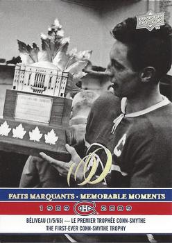 2008-09 Upper Deck Montreal Canadiens Centennial #289 Jean Beliveau Front