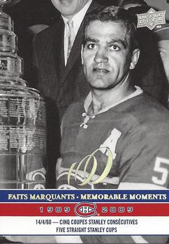 2008-09 Upper Deck Montreal Canadiens Centennial #293 Bernie Geoffrion Front