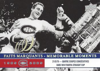 2008-09 Upper Deck Montreal Canadiens Centennial #296 Bob Gainey Front