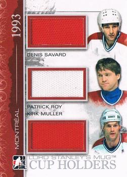 2013-14 In The Game Lord Stanley's Mug - Cup Holders Silver #CH-42 Denis Savard / Patrick Roy / Kirk Muller Front