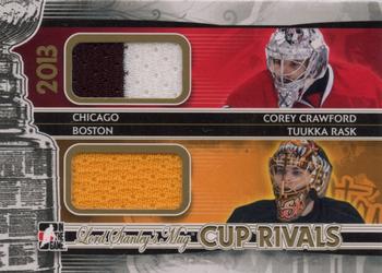 2013-14 In The Game Lord Stanley's Mug - Cup Rivals Gold #CRI-01 Corey Crawford / Tuukka Rask Front