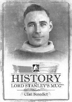 2013-14 In The Game Lord Stanley's Mug - History of Lord Stanley's Mug #HLSM-11 Clint Benedict Front