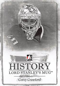 2013-14 In The Game Lord Stanley's Mug - History of Lord Stanley's Mug #HLSM-45 Corey Crawford Front