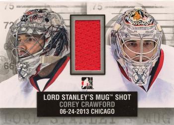 2013-14 In The Game Lord Stanley's Mug - Mug Shots Jerseys #MS-13 Corey Crawford Front