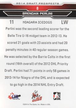 2014 In The Game Draft Prospects #8 Brendan Perlini Back