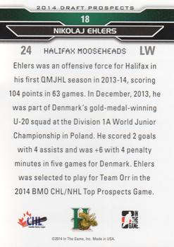 2014 In The Game Draft Prospects #18 Nikolaj Ehlers Back