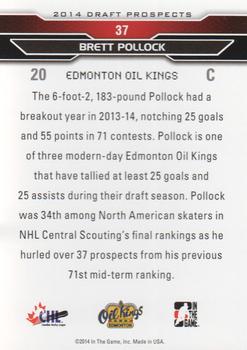 2014 In The Game Draft Prospects #37 Brett Pollock Back