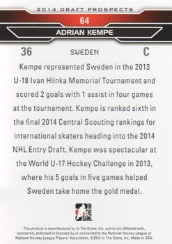 2014 In The Game Draft Prospects #64 Adrian Kempe Back