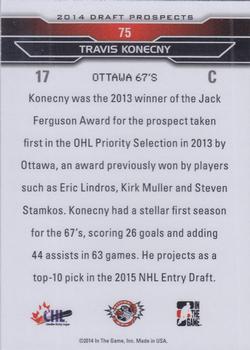 2014 In The Game Draft Prospects #75 Travis Konecny Back
