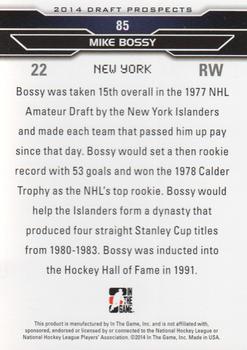 2014 In The Game Draft Prospects #85 Mike Bossy Back