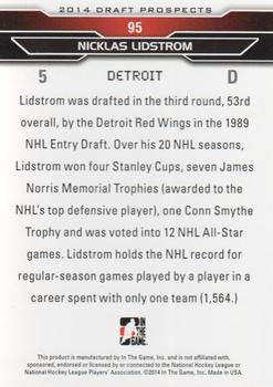 2014 In The Game Draft Prospects #95 Nicklas Lidstrom Back