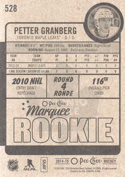 2014-15 O-Pee-Chee #528 Petter Granberg Back