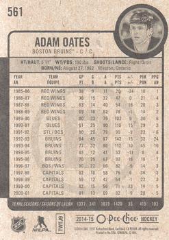 2014-15 O-Pee-Chee #561 Adam Oates Back