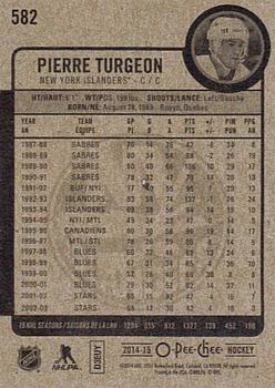 2014-15 O-Pee-Chee #582 Pierre Turgeon Back