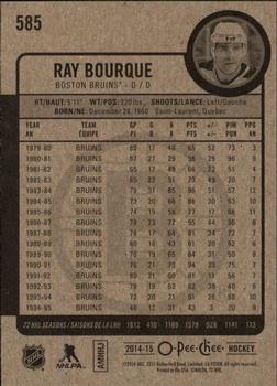 2014-15 O-Pee-Chee #585 Ray Bourque Back