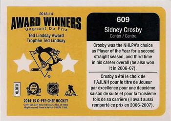 2014-15 O-Pee-Chee #609 Sidney Crosby Back