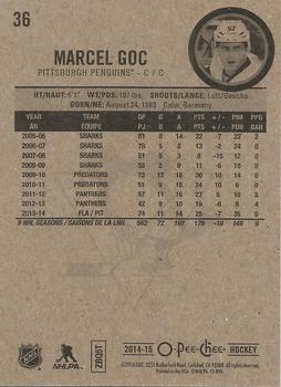 2014-15 O-Pee-Chee #36 Marcel Goc Back