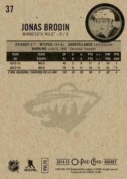 2014-15 O-Pee-Chee #37 Jonas Brodin Back