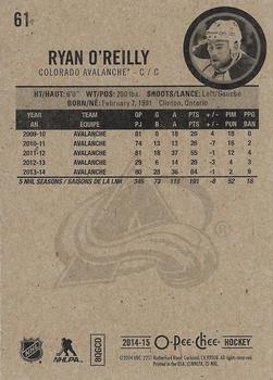2014-15 O-Pee-Chee #61 Ryan O'Reilly Back