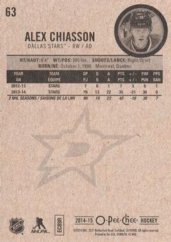 2014-15 O-Pee-Chee #63 Alex Chiasson Back