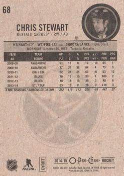 2014-15 O-Pee-Chee #68 Chris Stewart Back
