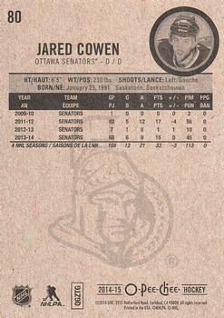 2014-15 O-Pee-Chee #80 Jared Cowen Back