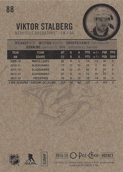 2014-15 O-Pee-Chee #88 Viktor Stalberg Back
