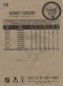 2014-15 O-Pee-Chee #128 Sidney Crosby Back