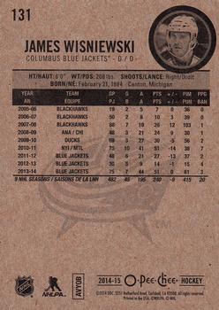 2014-15 O-Pee-Chee #131 James Wisniewski Back