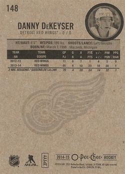 2014-15 O-Pee-Chee #148 Danny DeKeyser Back