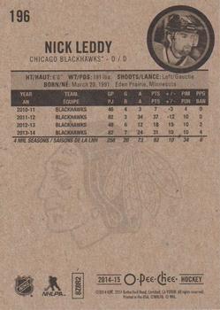 2014-15 O-Pee-Chee #196 Nick Leddy Back