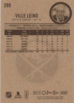 2014-15 O-Pee-Chee #289 Ville Leino Back