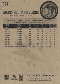 2014-15 O-Pee-Chee #324 Marc-Edouard Vlasic Back