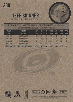 2014-15 O-Pee-Chee #330 Jeff Skinner Back
