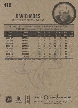 2014-15 O-Pee-Chee #410 David Moss Back