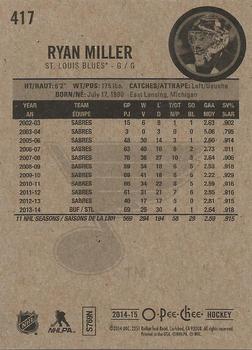 2014-15 O-Pee-Chee #417 Ryan Miller Back