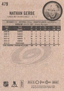 2014-15 O-Pee-Chee #479 Nathan Gerbe Back