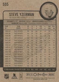 2014-15 O-Pee-Chee #555 Steve Yzerman Back