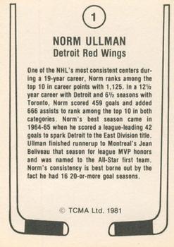 1981-82 TCMA #1 Norm Ullman Back