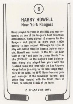 1981-82 TCMA #6 Harry Howell Back