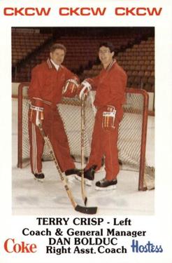 1985-86 Moncton Golden Flames (AHL) Police #3 Terry Crisp / Dan Bolduc Front
