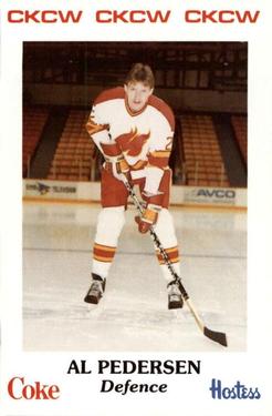 1985-86 Moncton Golden Flames (AHL) Police #4 Allen Pedersen Front