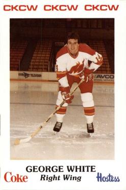 1985-86 Moncton Golden Flames (AHL) Police #6 George White Front